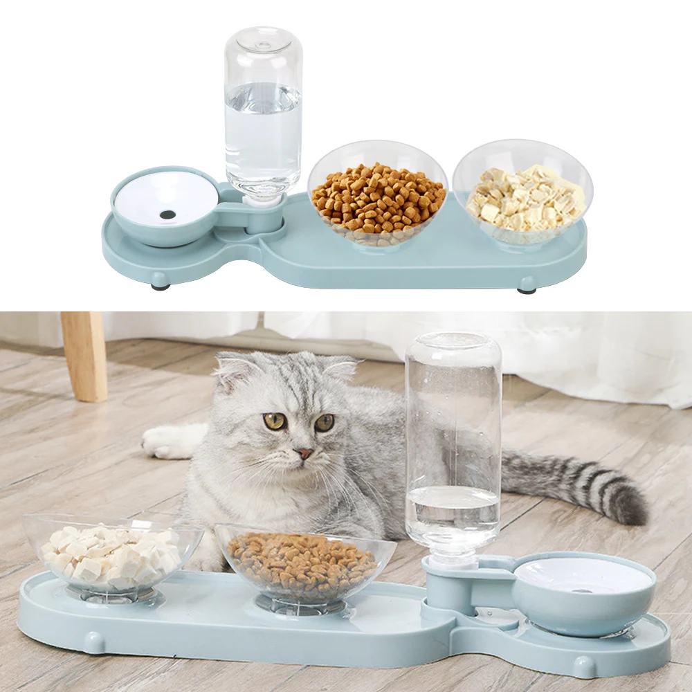 

Food Water Feeder Double Bowls Pet Feeding Bowl Pet Supplies High Quality Dispenser For Dogs Cats Drinking
