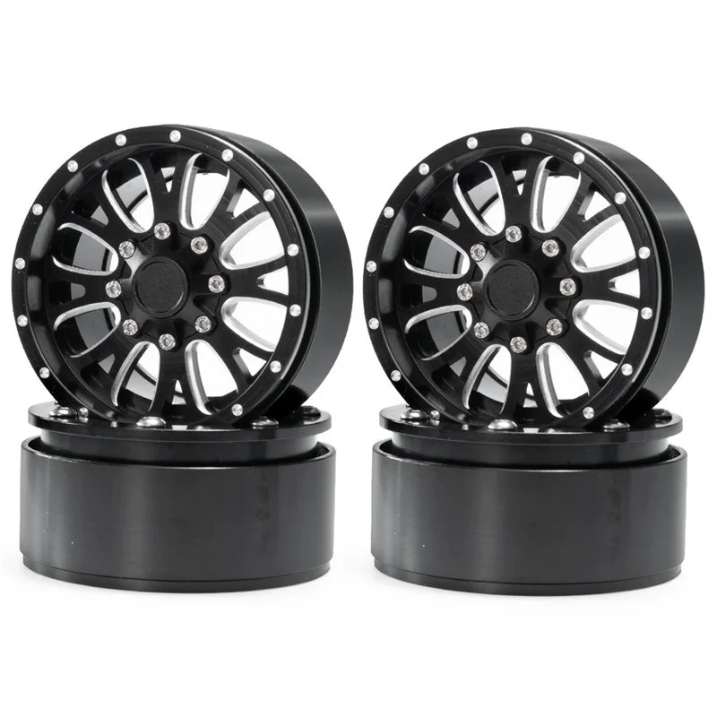 4Pcs 2.2 Inch Metal Beadlock Wheels Rims for 1/10 Axial Wraith TRX4 KM2 SCX10 90046 RC Car Crawler | Игрушки и хобби