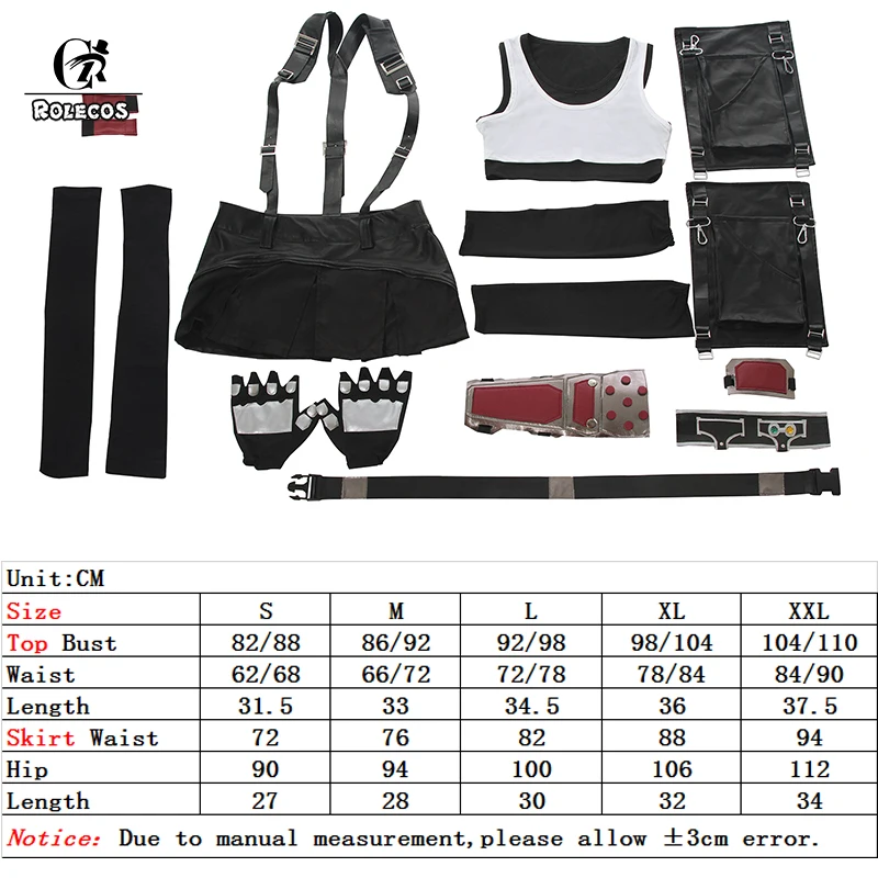 Костюм для косплея ROLECOS из игры финальная фантазия VII униформа FFVII FF7 Tifa