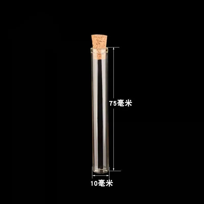 10 шт. 10*75 мм 4 мл мини трубки стеклянные бутылки Флаконы маленькие прозрачные с