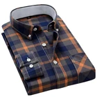 Мужская хлопковая рубашка AOLIWEN, Весенняя Повседневная рубашка из ткани Оксфорд, с длинными рукавами и карманами