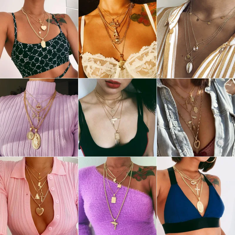 Женское ожерелье с подвеской в виде креста | Украшения и аксессуары