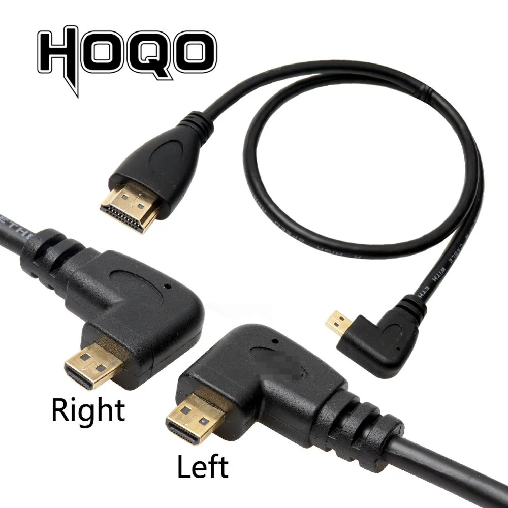 Совместимый с HDMI/Micro HDMI кабель левый правый угол 90 градусов Micro к для цифровых