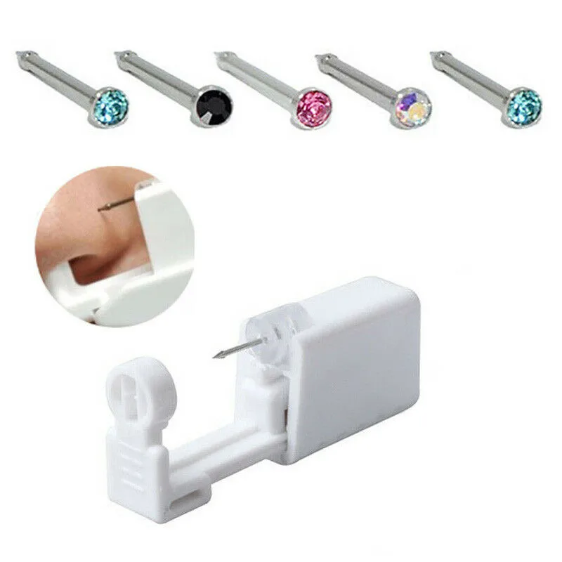

Disposable Safe Sterile Piercing Unit Nose Studs Piercing Tool Kit Stud Earrings