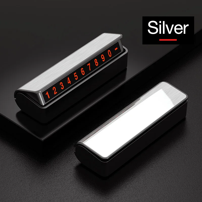 Silver Cafele Автомобильная Временная парковочная карта телефонная карточка номер телефона автомобильный парк стоп автомобильные аксессуары автостайлинг - Цвет: Silver