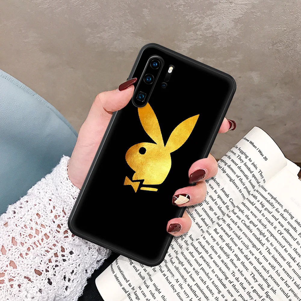 

Playboy Rabbit head Phone Case For Huawei P Mate Smart 10 20 30 40 Lite Z 2019 Pro black Cell Fashion Coque Trend Etui Pretty