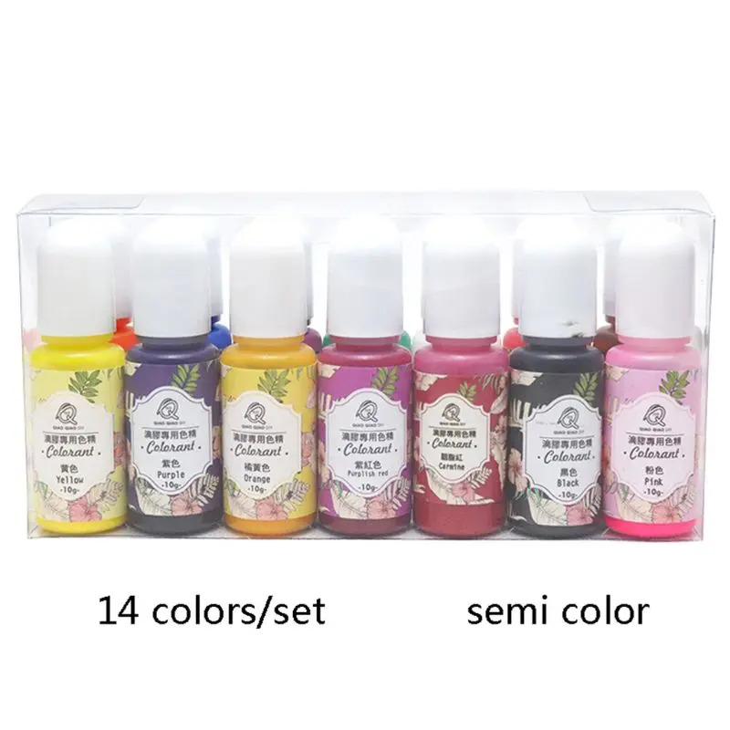 14 шт./компл. цветной пигмент для уф смолы сделай сам прозрачная эпоксидная смола