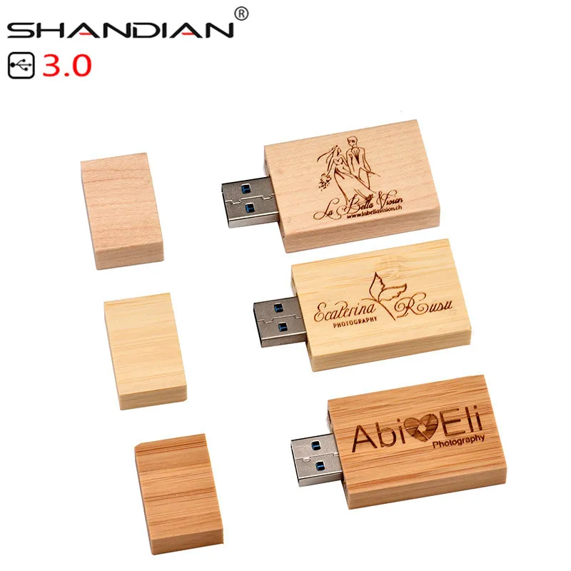 USB-флеш-накопитель SHANDIAN деревянный с коробкой 4/16/32/64 ГБ 1 шт. | Компьютеры и офис