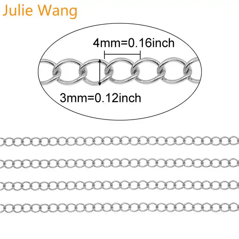 Цепочка на ногу Julie Wang из нержавеющей стали ювелирный аксессуар сделай сам 1 м