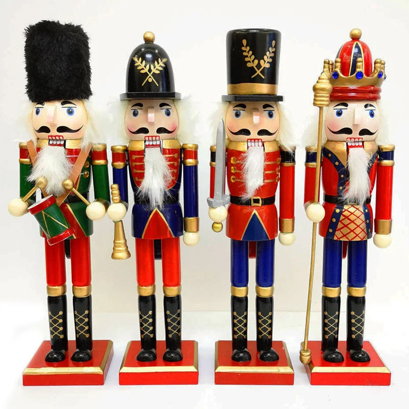 30CM Nutcracker Soldier Decoration Creative Gift Wooden Doll Handicraft Christmas Party Home | Дом и сад