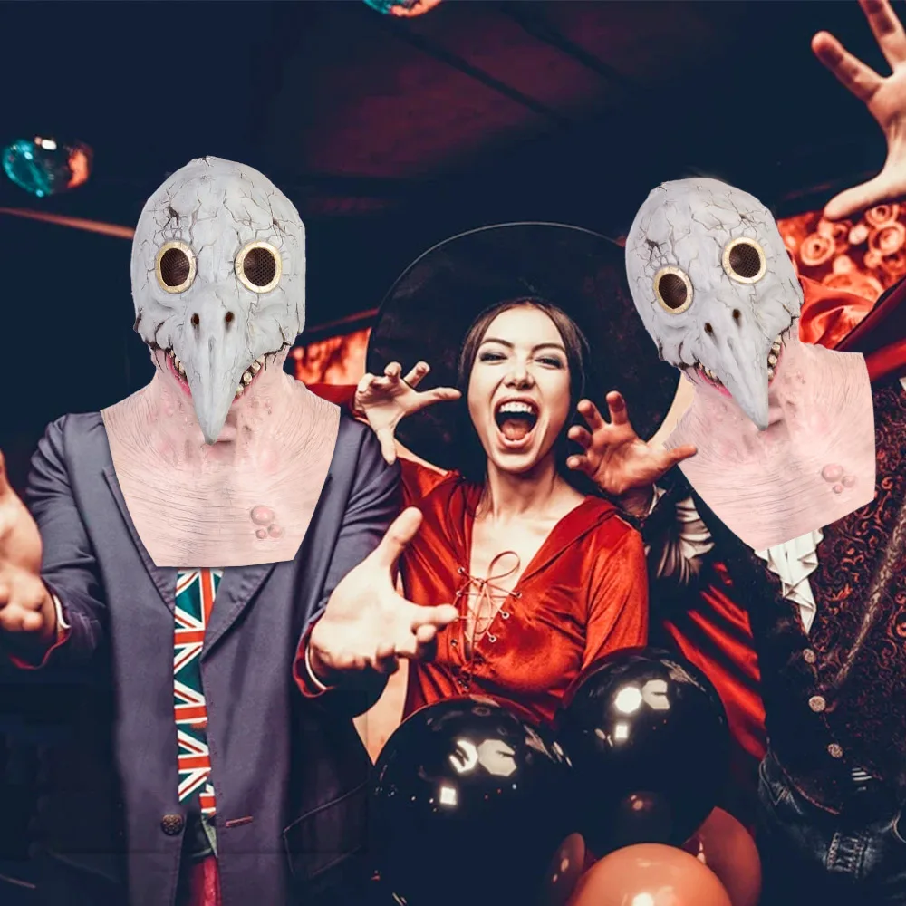 HorrorSkeleton маска Чумного доктора Череп длинный нос птица с клювом стимпанк Хэллоуин