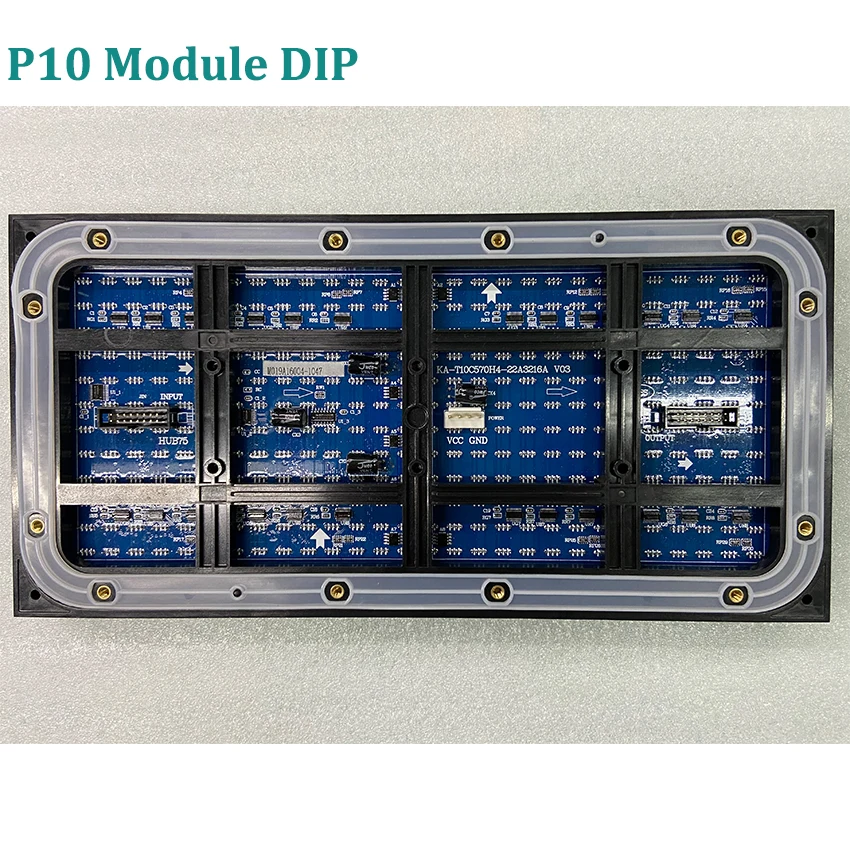 Светодиодный экран P10 DIP наружный модуль полноцветный RGB 3 в 1 DIP570 1/4S Scan 320x160 мм 32x16