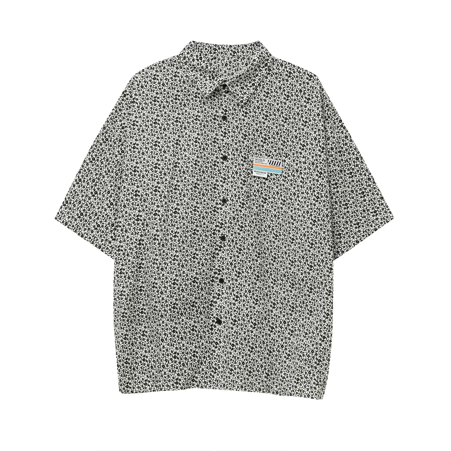 

MTL clothing - 2021 summer new small flower short half sleeve hip hop men's shirt