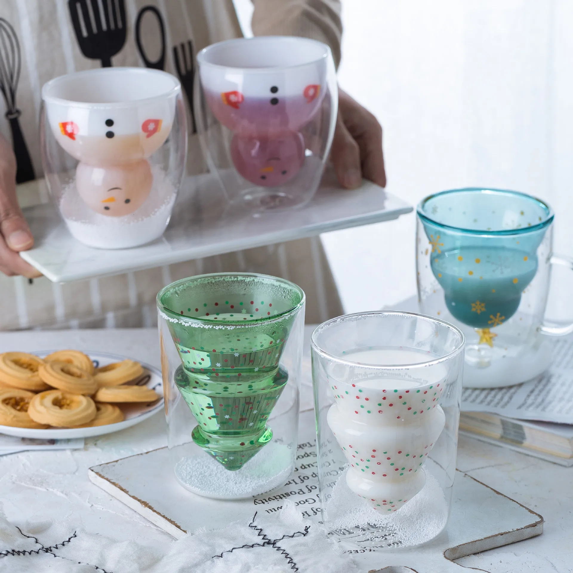 Рождественская серия 3D чашка для кофе с изображением дерева желаний звезд