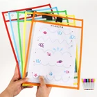 Прозрачная сухая сумка для кистей, 3 шт.компл., многоразовая Детская сумка для письма сделай сам, Сумка Для Вытирания, обучающие игрушки для рисования для детей, разноцветные рисунки