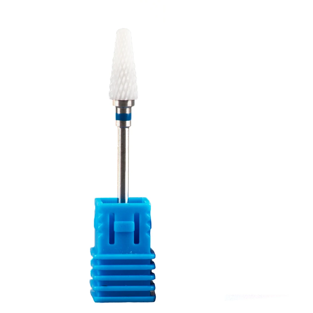 Feecy 1T Blue M Фрезерный резак для маникюрных инструментов, красочный керамический сверло для ногтей, Электрический вращающийся инструмент для педикюра, маникюрный станок, аксессуары - Цвет: Feecy 1T Blue M