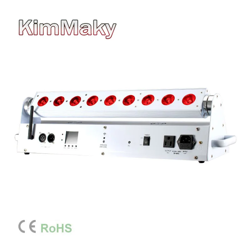 6 светильников с чехлом RGBWAUV светильник для батареи 9 светодиодов длинный свадьбы