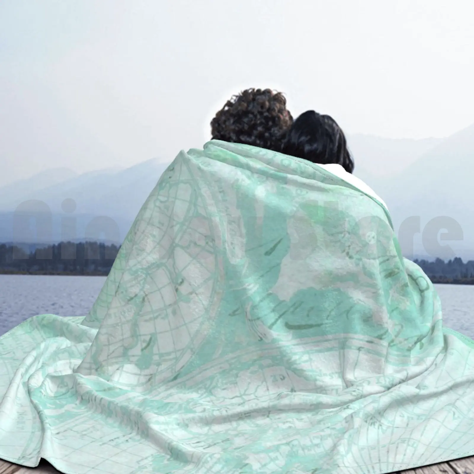 Мятно-зеленая карта мира вдохновляющая цитата одеяло назад в школу для дивана