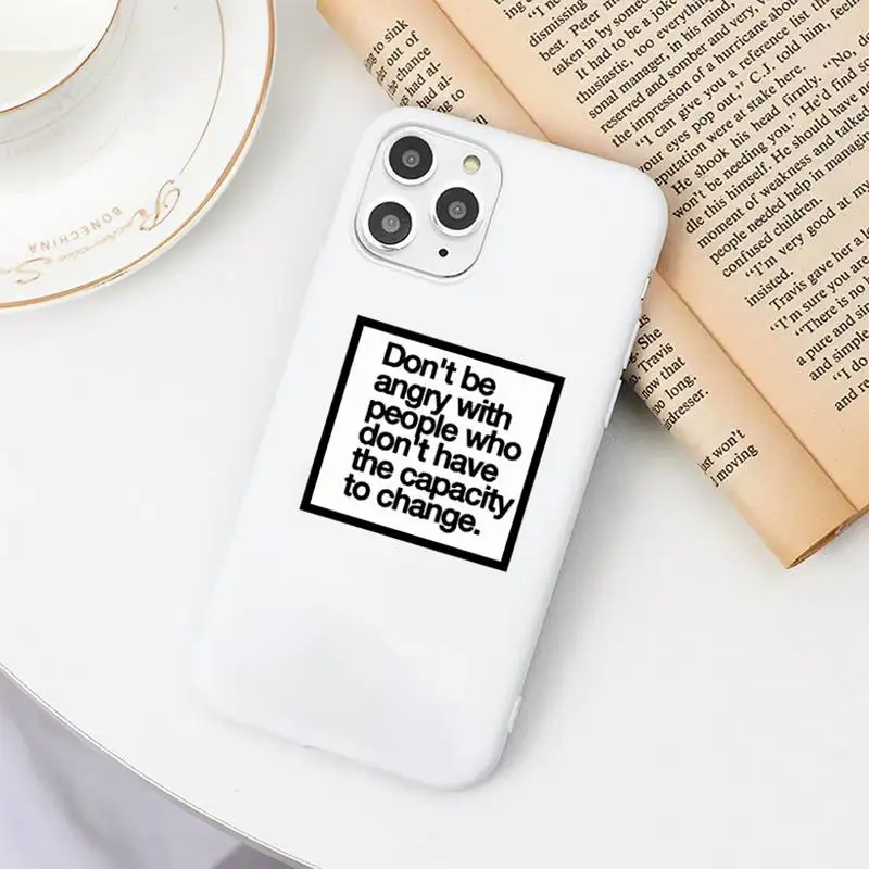 

Positive Good Vibe Happy Trust Funny Phone Case Candy Color White for iPhone 11 pro XS MAX 8 7 6 6S Plus X 5S SE 2020 XR