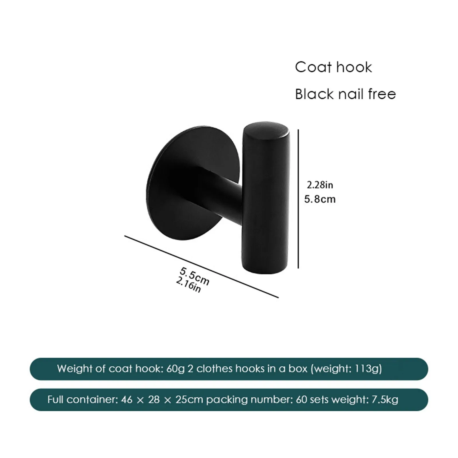 

Hook Modern Wall Hook Holder for Bathroom Kitchen Garage Hotel Wall Mounted Free Shipping Dropshiping