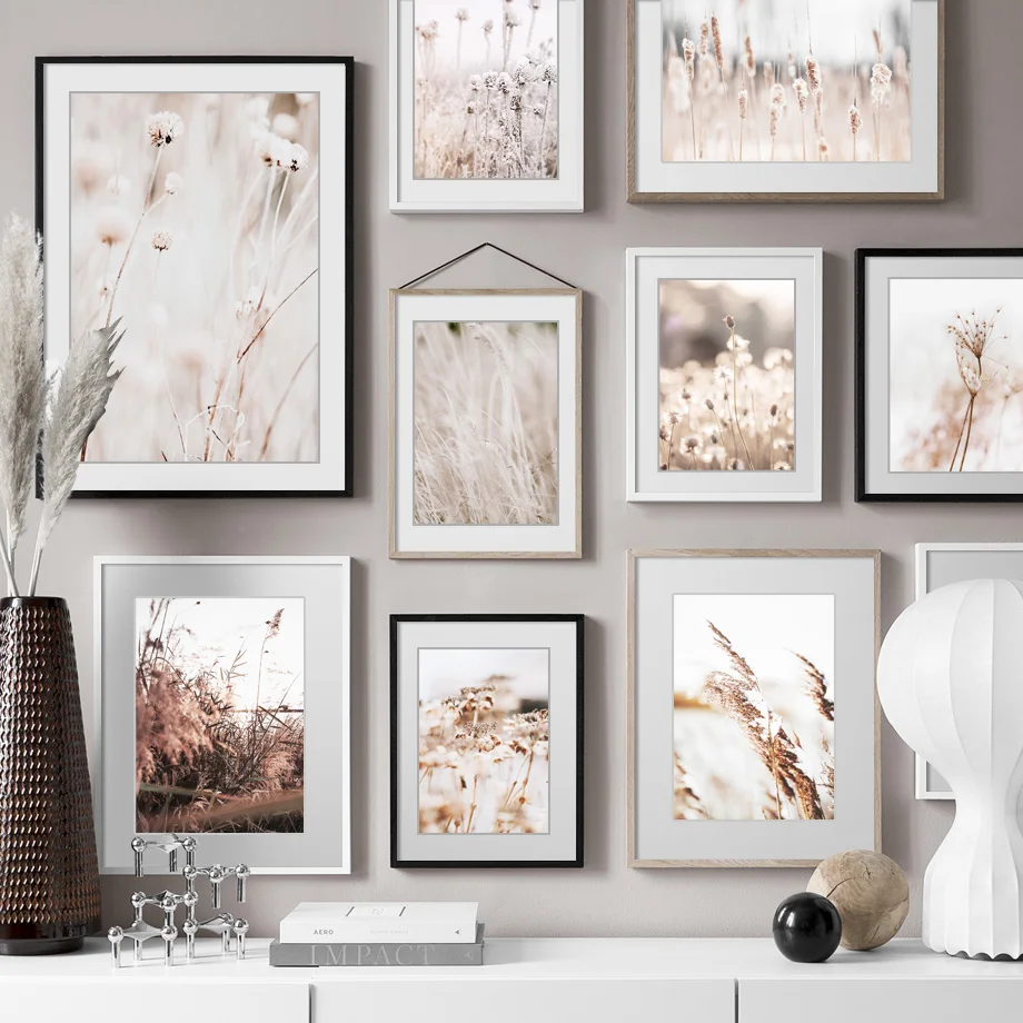 Фермерский завод в виде цветов и листьев пшеницы пейзаж настенная живопись на