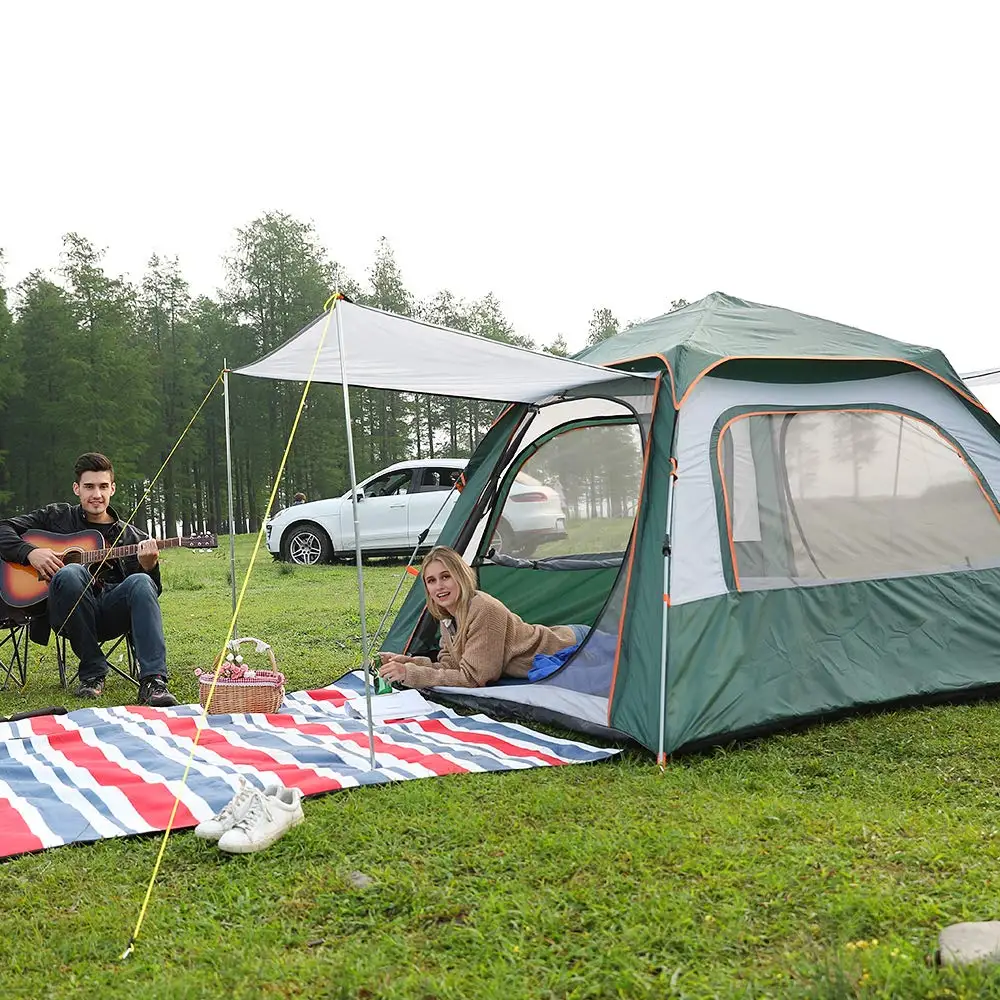 Двухслойная палатка MYJ на 4 человек семейная для отдыха открытом воздухе защита