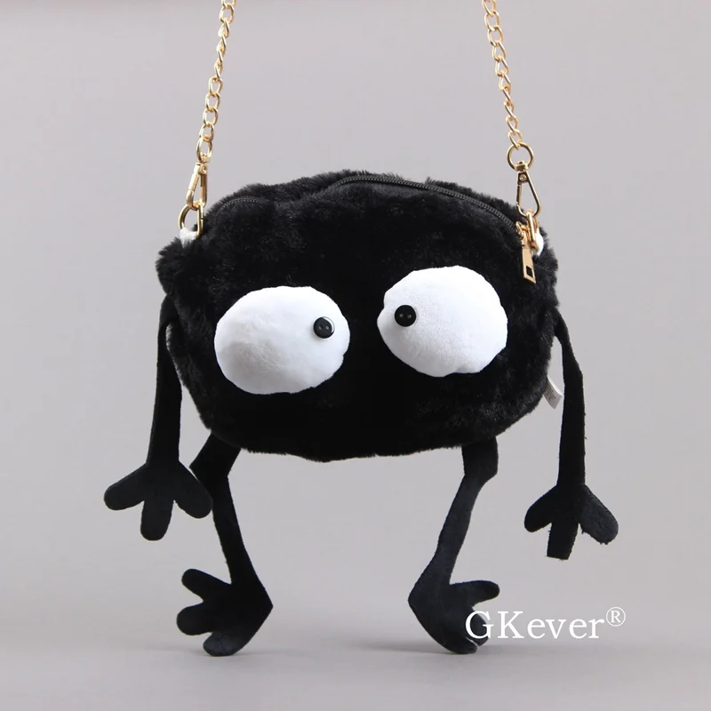 

Anime Fairydust 23*17cm Plush Bag Lovely Dustbunny Small Bag with Zipper Length 55 cm Children Gift