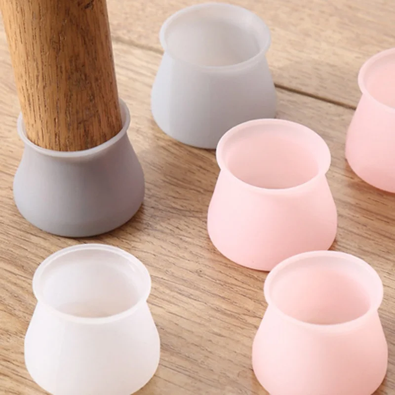 

Silicone Table Leg Cover Thickened Protective Cover Stool Mute Leg Protection Pad Stool Foot Chai Home Decoration Tool