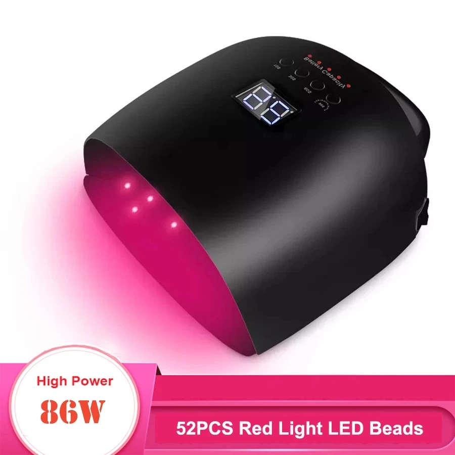 

86W Rechargeable Nail Lamp Wireless Nail Gel Polish Dryer UV Curing Lamps Manicure Pedicure Light Cordless LED Lamp