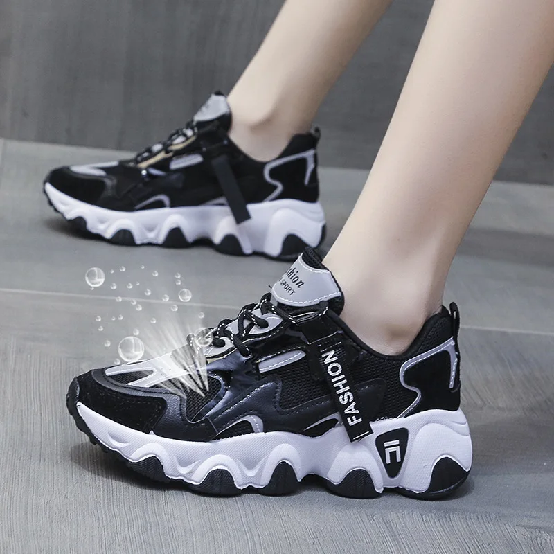 

2021 Summer Sports Shoes Mesh Breathable Old Shoes Casual Fashion All-match Student Sports Ladies Vulcanized Shoes