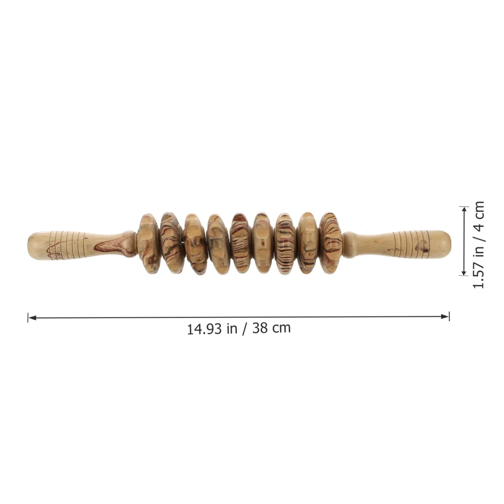 

1Pc Wooden Back Roller Manual Massager Practical Belly Tool
