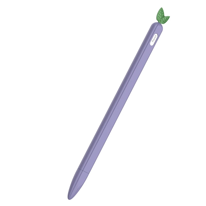 

Cute Carrot Leaf Shell Silicone Pencil Case Cover Skin For -Apple Pencil 1st 2nd