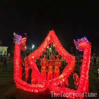 adult size 10m illuminant chinese culture dragon dance parade prop folk ornament festival celebration costume play loong lantern