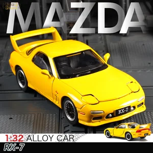 1:32 новый симулятор автомобиля маздас RX-7 модель автомобиля со звуковым светильник из сплава игрушечный автомобиль литой под давлением игрушечный автомобиль горячий автомобиль колесо для детей игрушки