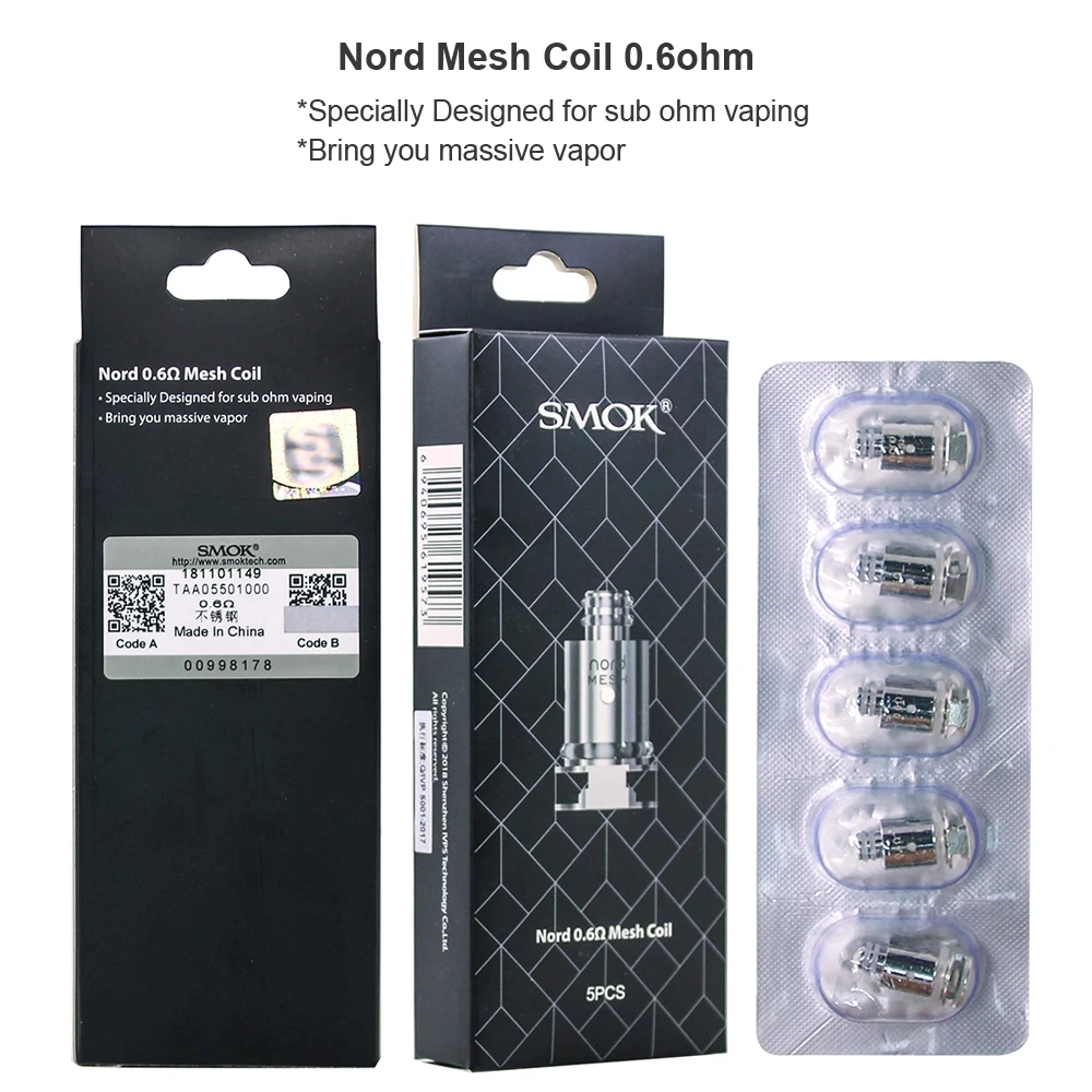 Оригинальный RPM Nord Pod &amp Mesh MTL обычная керамическая катушка для RPM40 POD Vape KIT
