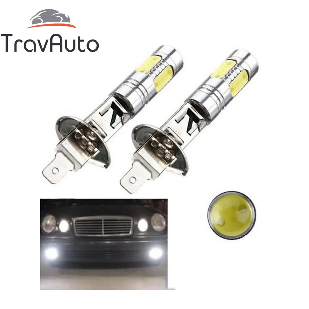 

2Pcs H1 DC-12V High Power 7.5W COB Car White LED Fog Driving Light Head Lamp Bulb 6000K