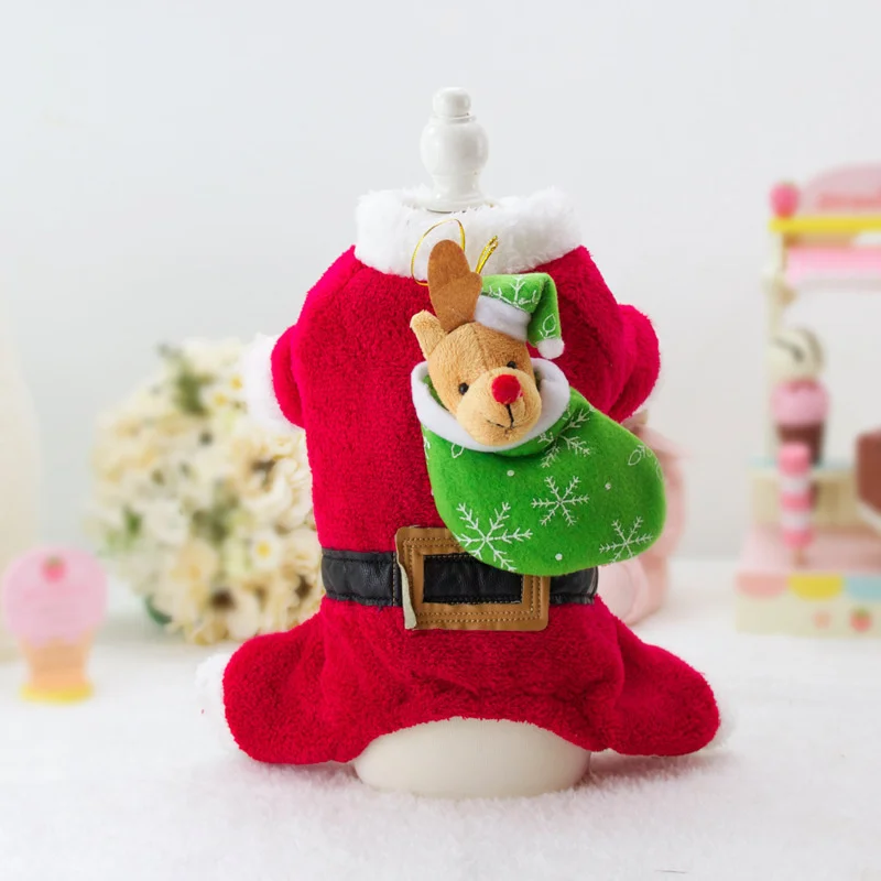 

Carrying Gift Christmas Clothes For Small Dogs pets clothing Winter Coat French Bulldog Jacket Chihuahua Shih Tzu Outfit Puppy