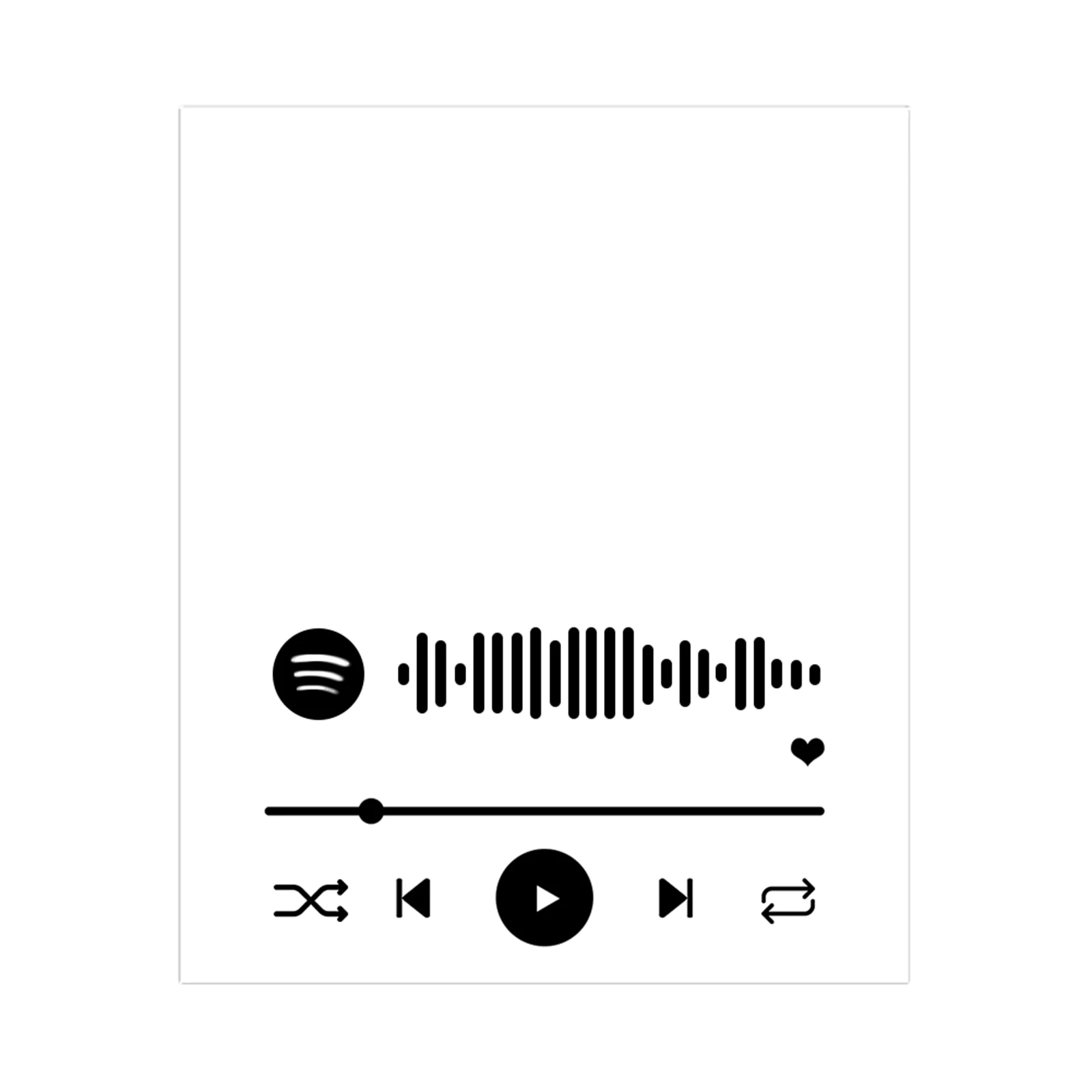 Персонализированная акриловая песня Spotify | Акриловая Обложка альбома Ширина 8x10