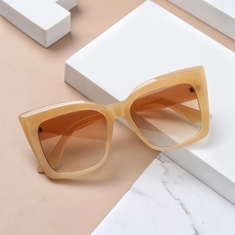 

Cat Eye Sunglasses Woman Oversize Sun Glasses for Women European Fashion Trendy Street Shot Uv400 Eyewear Ladies Travel Oculos