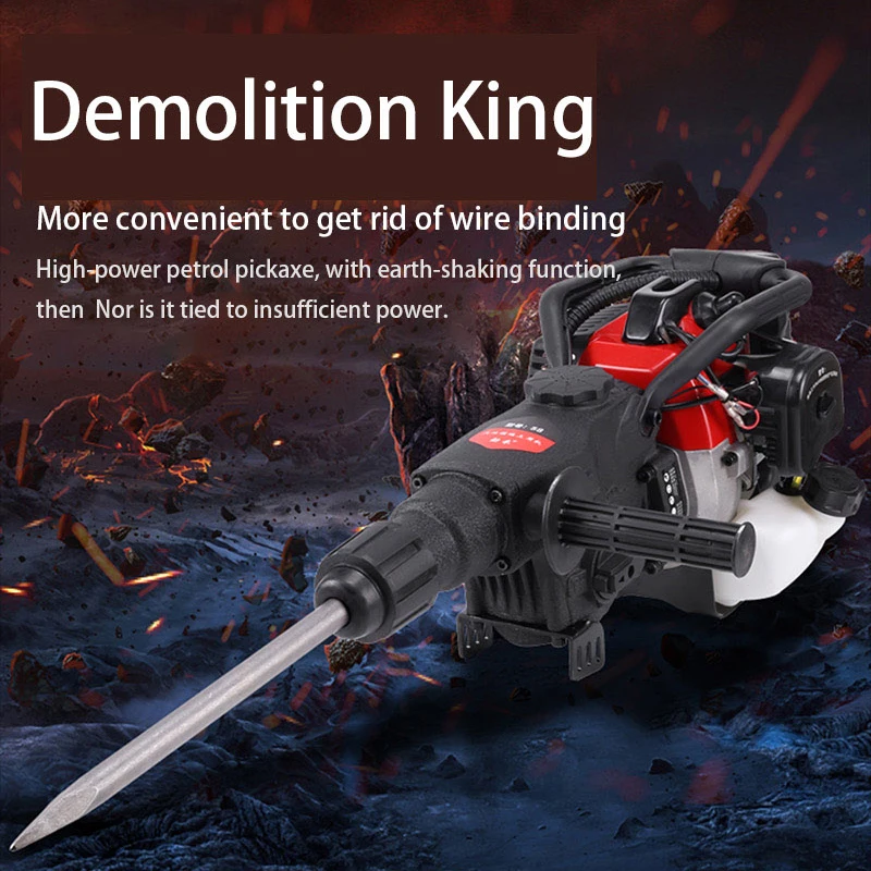 

Gasoline Driller Equipment Electric Pick Electric Hammer Rock Drill Wind Rig Broken Stone Demolition Impact Tools 220V/1800W