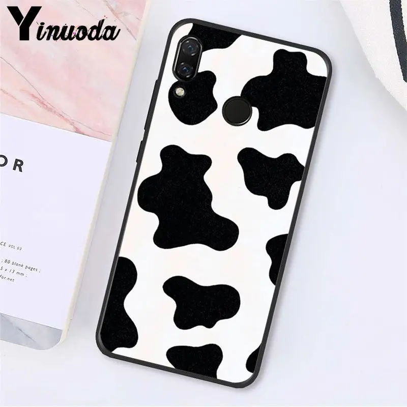 Yinuoda корова узор черный белый чехол для телефона для Xiaomi Redmi Note 7 5 4 Redmi 5plus 6A Note4 4X A2 A2lite