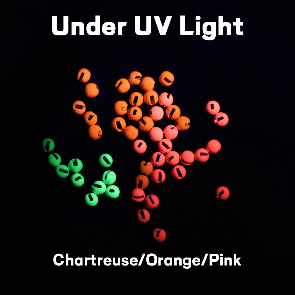 Wifreo 20PCS 2.5mm-3.5mm Slotted Tungsten Beads Fast Sinking Beadhead For Jig Nymph lures Accessories Fly Tying Material