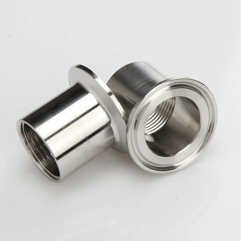 

1-1/4" DN32 Stainless Steel SS304 Sanitary Female Threaded Pipe Fittings Ferrule OD 64mm fit 2" tri Clamp