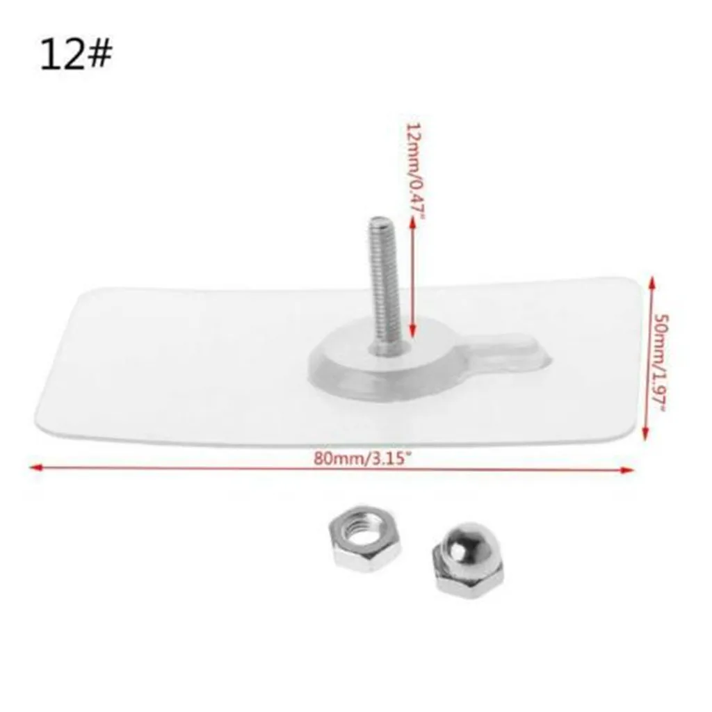 

2pcs/lot Non-Trace Seamless super glue Self Adhesive 8/10/12mm Nails Hook For Photo Frame Hole Hanging Nail