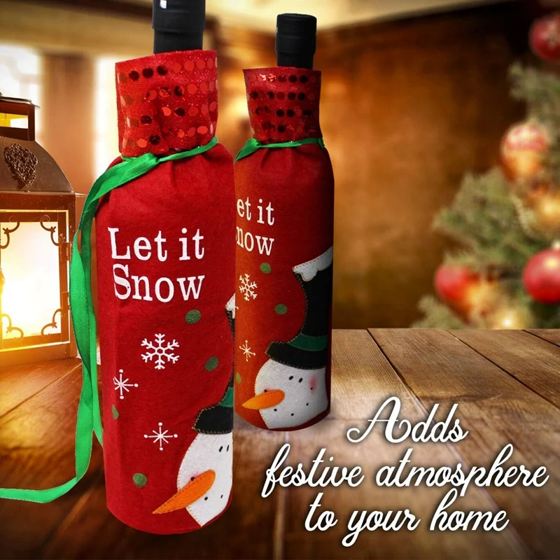 Set of 6 Wine Bottle Bags - Perfect for Christmas Gifts & Other Xmas Party Decor | Дом и сад