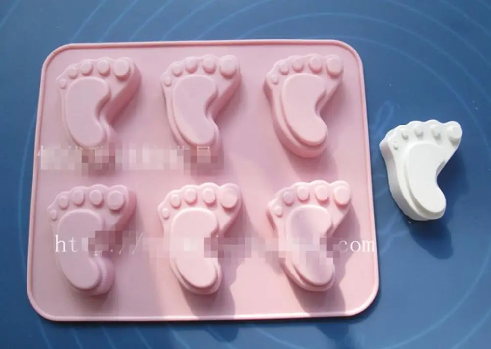 1 шт. 6 отверстий для ног пищевой силиконовый торт/пудинг/желе форма домашней