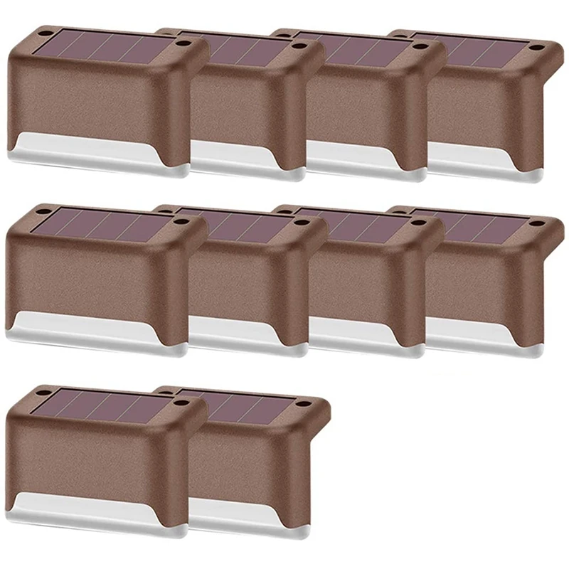 

Упаковка из 10 шт. Открытый Солнечный палубы светильник s, Солнечная приведенная в действие СВЕТОДИОДНЫЙ Шаг светильник, теплый белый светил...