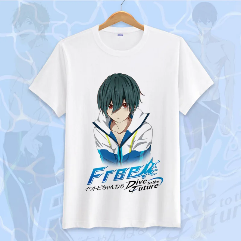 Японское аниме бесплатно! Мужская футболка для косплея плавательного клуба Nanase