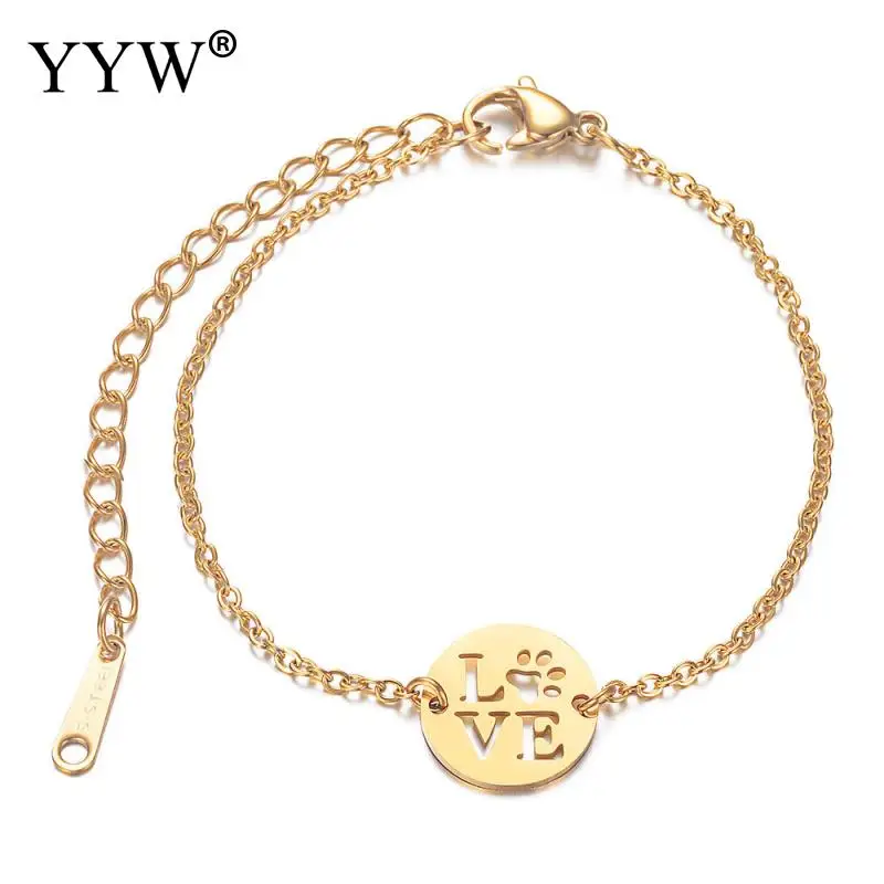 Женский браслет из нержавеющей стали Круглый Овальный расширитель цепочка полые