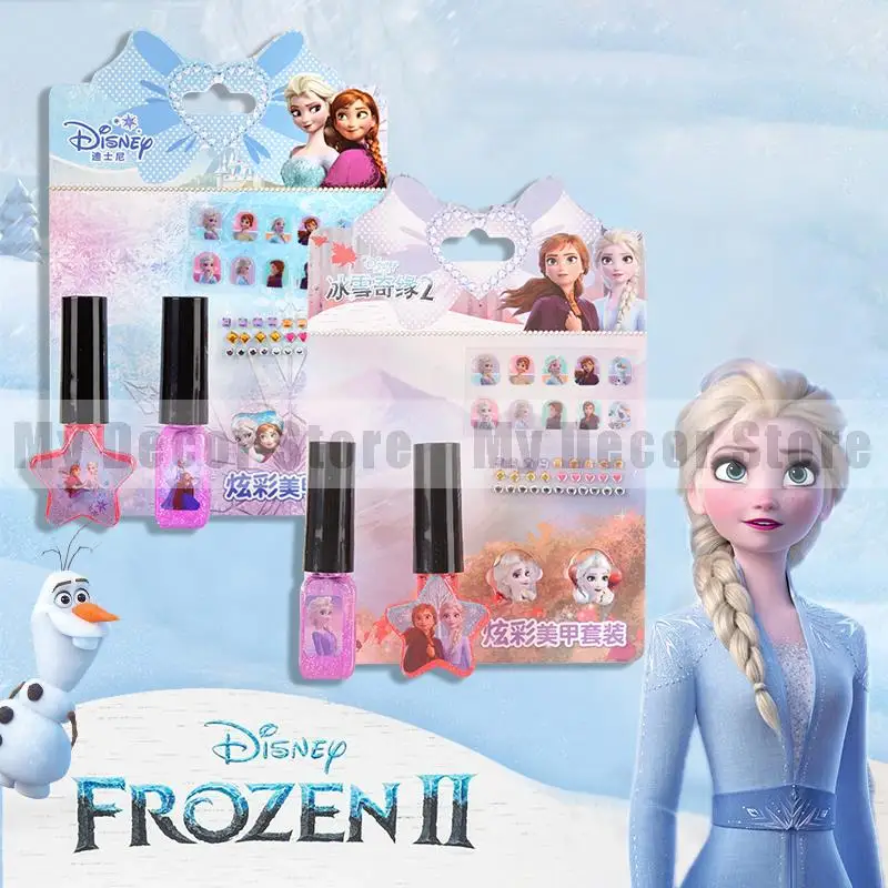 Моющийся лак для ногтей Disney Холодное сердце 2 девочек набор макияжа наклейки